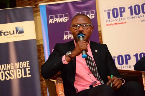 Ronald Kasasa addresses SMEs at one of the 2019 Top 100 SME Conferences.